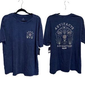 NWT- Roark- Blue Artifacts Of Adventure Premium Tee Graphic Men's Shirt, XL